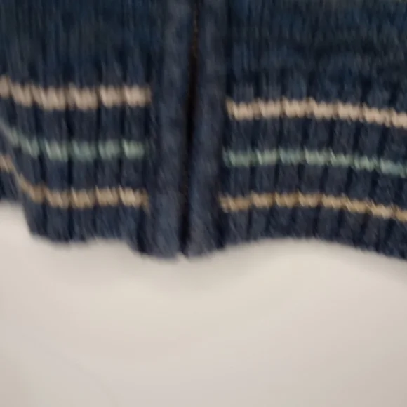 Tiara Women's Striped Sweater - Blue and Green - Picture 8 of 9